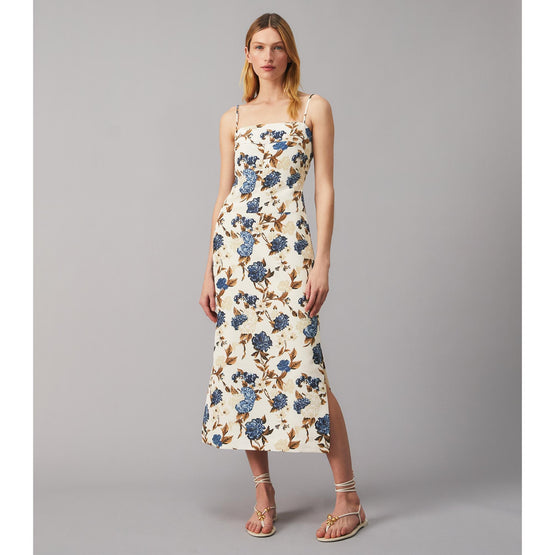 Strap Back Dress - Caramel Mixed Floral