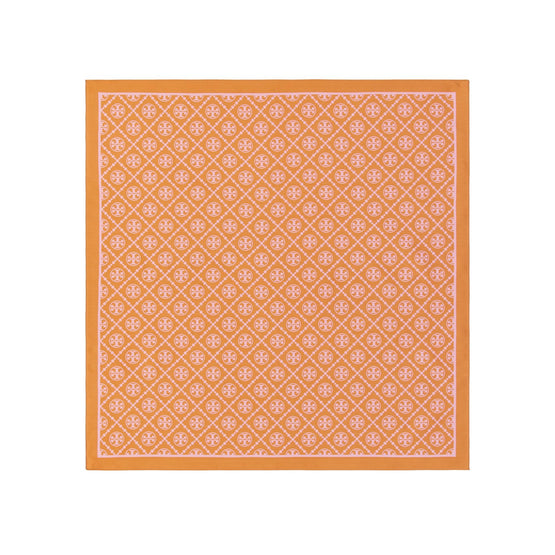 T Monogram Two Tone Scarf - Golden Marigold/Pink