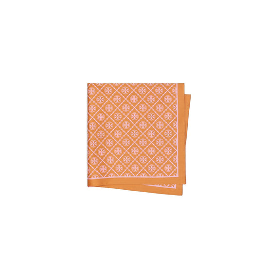 T Monogram Two Tone Scarf - Golden Marigold/Pink