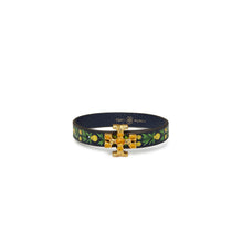 Roxanne Leather Bracelet - Rolled Brass/Green Multi