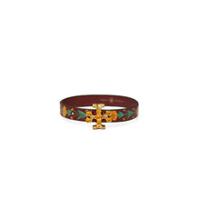Roxanne Leather Bracelet - Rolled Brass/Burgundy Multi