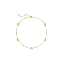 Roxanne Chain Delicate Necklace - Rolled Tory Gold/New Ivory