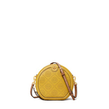 T Monogram Perforated Leather Moon Bag - Golden Sunset