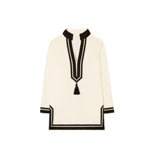 Cotton Tory Tunic - French Cream/Black