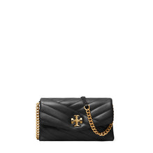 Kira Chevron Chain Wallet - Black