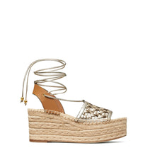 Basketweave Platform Espadrilles - Spark Gold
